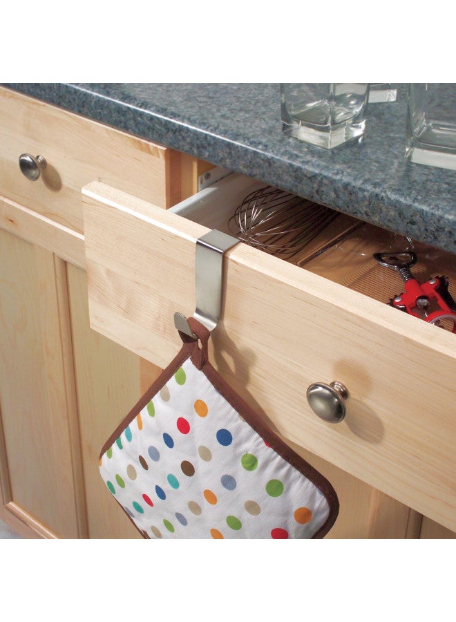 InterDesign iDesign Forma Brushed Stainless Steel Over-The-Cabinet Storage Hook - 1" x 2.25" x 3" - Image 5