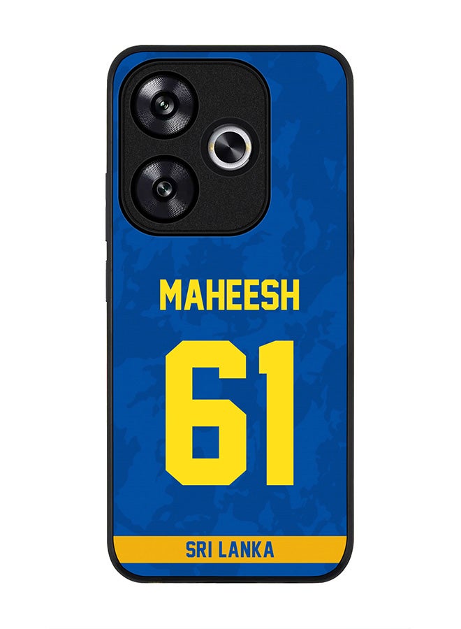 Stylizedd Rugged Black edge case for Xiaomi Poco F6 / Xiaomi Redmi Turbo 3, Slim fit Case Flexible Cover - Team Sri lanka Maheesh Theekshana, Jersey No 61 - Image 1