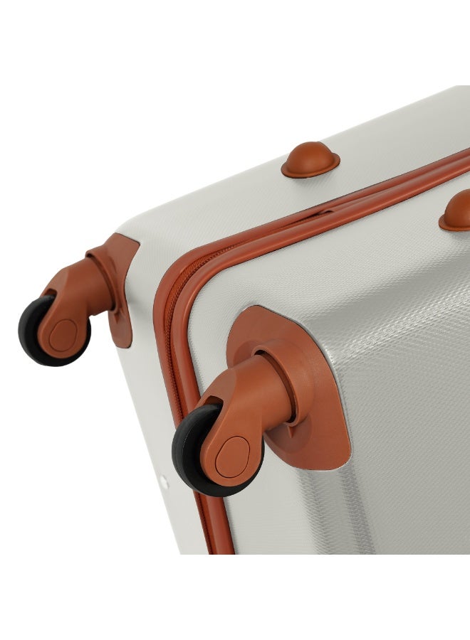 Eagle Express Iconic 20-Inch Cabin Bag - Beige/Tan - PC/ABS Hardshell, 360 Spinner Wheels, Built-in Lock - 1-Year Warranty - Image 5