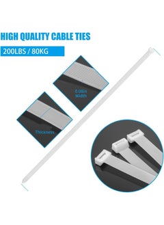SCHOFIC SCHOFIC Cable Zip Ties Heavy Duty 200 MM Size 8 INCH Ultra Strong Plastic Polyamide Wire Ties with 120 Pounds Tensile Strength Nylon Tie Wraps with 72 MM Width NATURAL 25  - Image 3