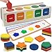 ROOCHKD Wooden Sorting Toys Montessori Color Shape Sorter Class Activity Toddlers Fine Motor Game for Colors and Shapes Recognition Xmas Stocking stuffers New Year Gifts for 25 Year Old Boys and Girls - Image 2