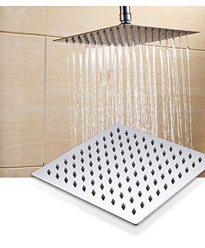 Elegance 8x8" Square Shower Head With 18" Arm for Bathroom SS304 Premium Overhead Shower for Bathroom Combo  - Image 4