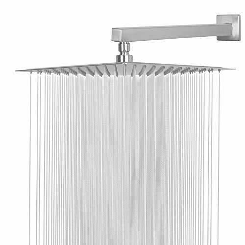 Elegance 8x8" Square Shower Head With 18" Arm for Bathroom SS304 Premium Overhead Shower for Bathroom Combo  - Image 3