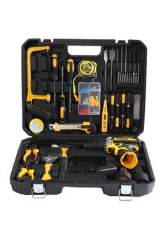 Electric Drill Set - 12Volt With Tools - Cordless Lithium-Ion Drill with Dual-Speed, 2 Batteries, Adjustable Torque, 3/8" Chuck, Storage Case - for Home, DIY, Woodworking, and Repair Projects