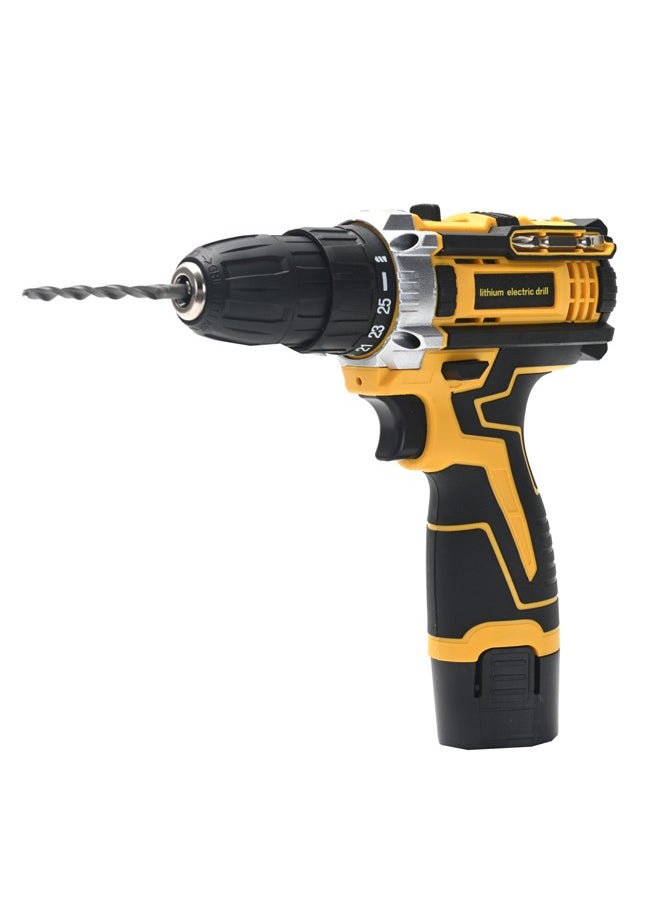 Generic - Electric Drill Set - 12Volt With Tools - Cordless Lithium-Ion Drill with Dual-Speed, 2 Batteries, Adjustable Torque, 3/8" Chuck, Storage Case - for Home, DIY, Woodworking, and Repair Projects - Image 1