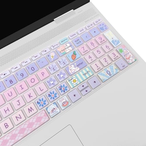 DSINFOYO Cute Keyboard Cover for 15.6’’ HP Laptop 15-dw 15-dy 15-ef 15-da/db/bs 15-dy5033dx 15-dw0083wm 15-ef2126wm 15-da0014dx, Envy x360 15m-dr/ds 17-bs/bw, Pavilion 15-cs/cc, Cute Bunny - Image 5