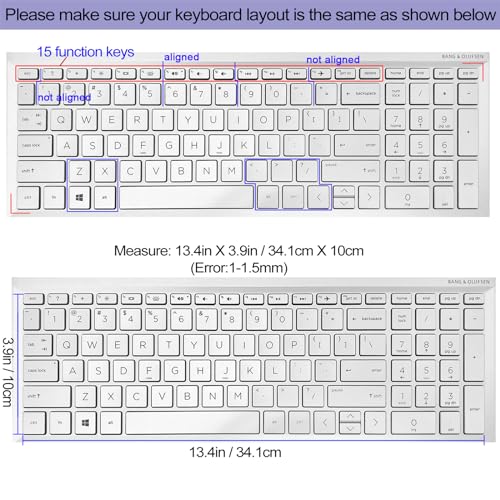 DSINFOYO Cute Keyboard Cover for 15.6’’ HP Laptop 15-dw 15-dy 15-ef 15-da/db/bs 15-dy5033dx 15-dw0083wm 15-ef2126wm 15-da0014dx, Envy x360 15m-dr/ds 17-bs/bw, Pavilion 15-cs/cc, Cute Bunny - Image 2