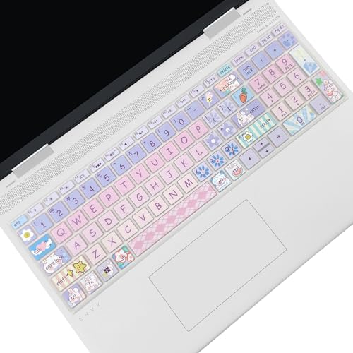 DSINFOYO Cute Keyboard Cover for 15.6’’ HP Laptop 15-dw 15-dy 15-ef 15-da/db/bs 15-dy5033dx 15-dw0083wm 15-ef2126wm 15-da0014dx, Envy x360 15m-dr/ds 17-bs/bw, Pavilion 15-cs/cc, Cute Bunny - Image 4
