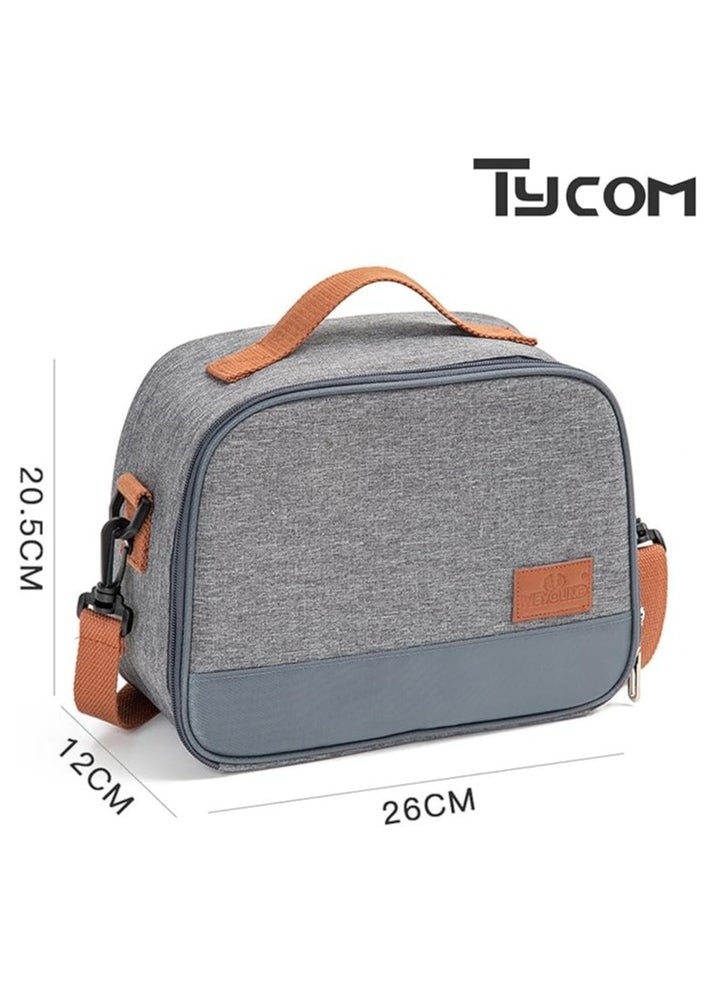 TYCOM Insulated Lunch Bag Lunch Box Large Cooler Tote Bag for Men Women and Children Double Deck Cooler for Office and Picnic  - Image 2