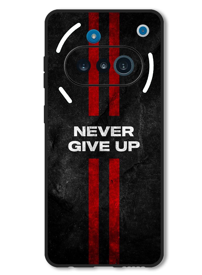 Theodor Case Compatible with Nothing Phone 3a Protection Shockproof Bumper Cover Never Give up stripes - Image 1