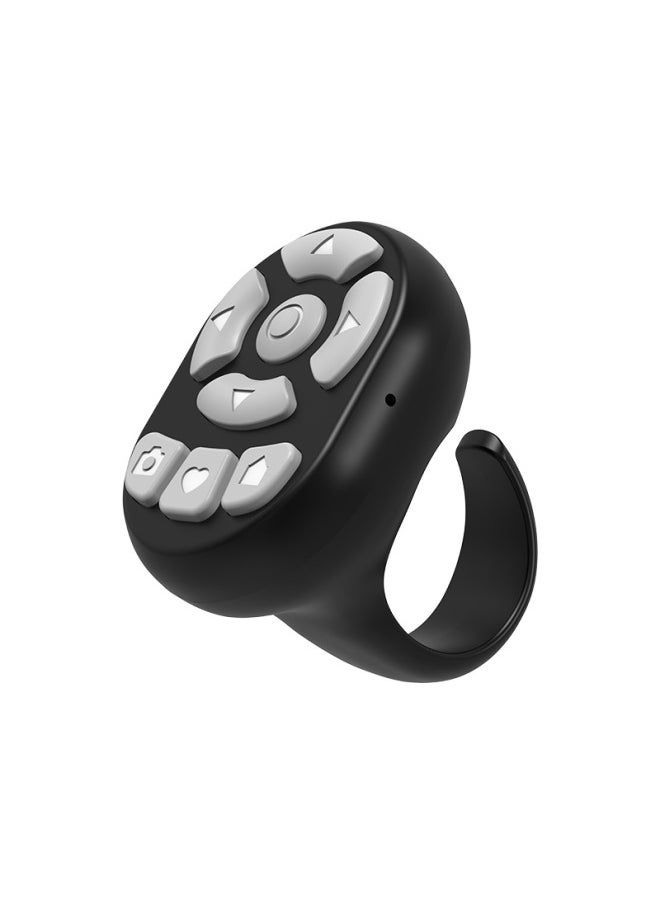 Mobile Phone Bluetooth Remote Control Shake Ring Controller 8 Key Photo Praise Music Switch E-book  Flipper-Color:S29 Paragraph White - Image 4