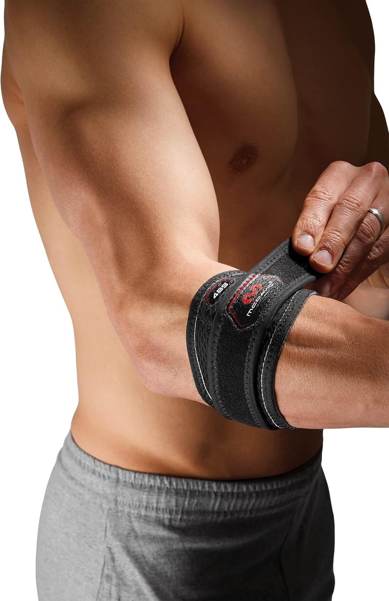 McDavid Level 2 Elbow Strap with Pads - Medium, Black - Image 2