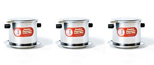 Thang Long Set of 3 Vietnamese Coffee Filters Phin 11 oz- Large, Gravity - Image 1