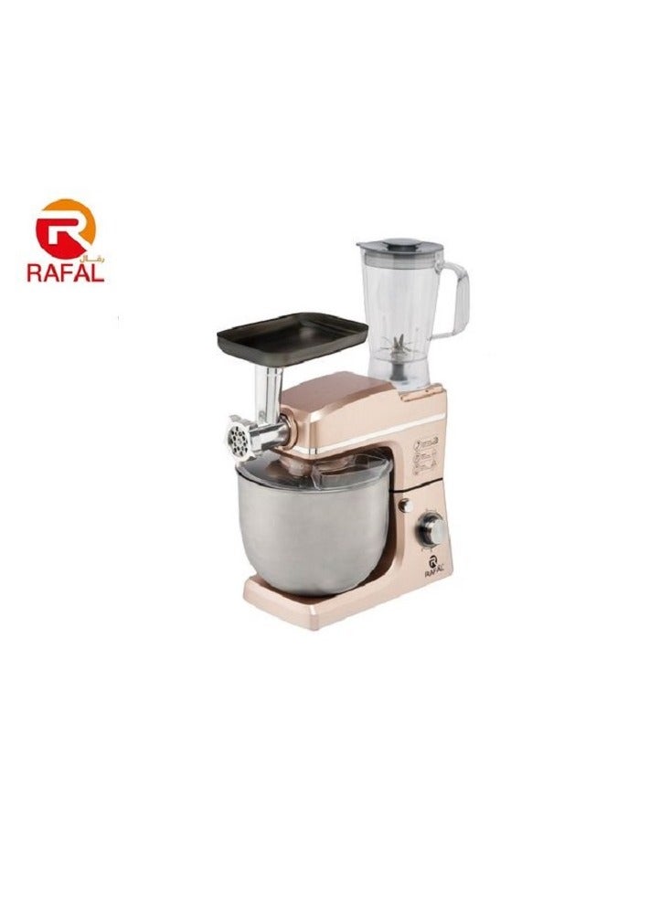 رافال Rafal عجان 10 لتر/2200 وات متعدد الوظائف 3 في 1(عجان -مفرمة -خلاط) جولد روز - Image 3