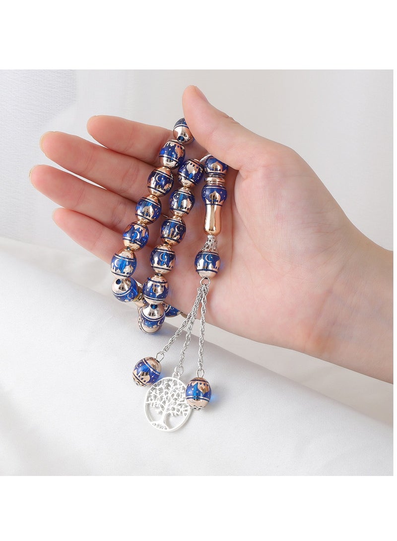 SänHahn Muslim Tasbih 33 Rosay Beads Islam Prayerdhikr Misbaha Eid Ramadan Gift - Tree of Life Pendant  - Image 4