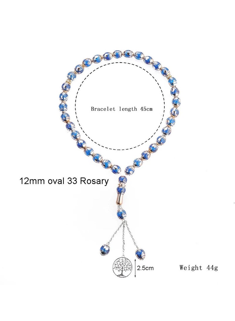 SänHahn Muslim Tasbih 33 Rosay Beads Islam Prayerdhikr Misbaha Eid Ramadan Gift - Tree of Life Pendant  - Image 5