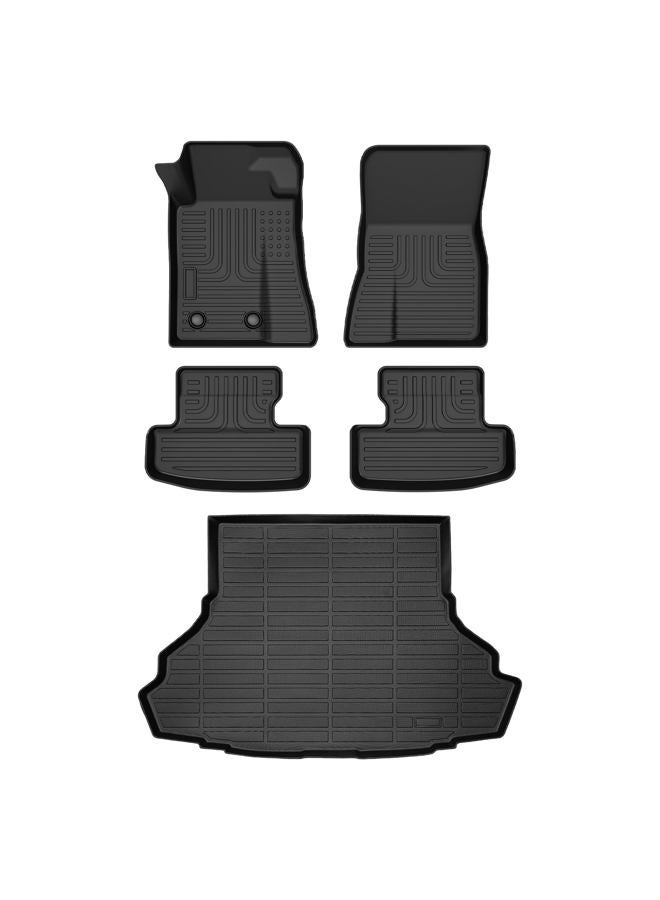 Norand for Ford Mustang Floor Mats 2026 2025 2015-2024 Convertible/Coupe/GT/EcoBoost Models (NOT for Mach-E Models),Car Mats for Ford Mustang All Weather Floor Mats Cargo Liner Accessories 2015-2026 - Image 1