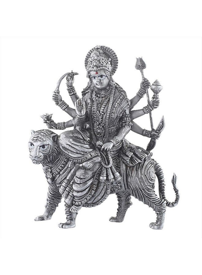 PRD CARATCAFE 925 Silver Goddess Maa Durga Statue of Hindu Deity Tiger, Home Decor Religious Icon for Navratri Festival & Home Pooja Hallmark Certified - Image 1