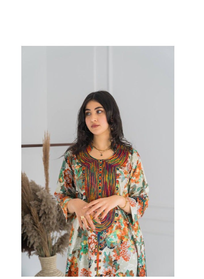 افندينا  جلابية حصري مصنوعه من القطن الفاخر - Image 3