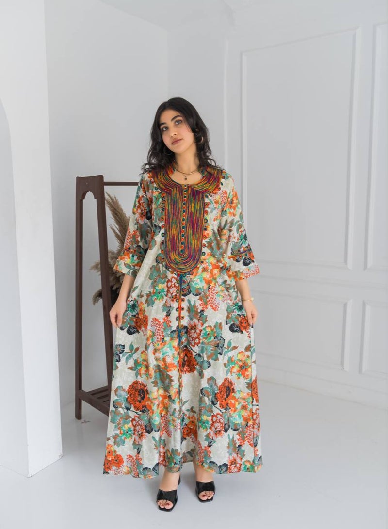 افندينا  جلابية حصري مصنوعه من القطن الفاخر - Image 1