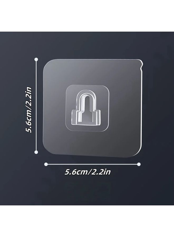 10 Pcs No Drill Wall Mount Hooks Easy Install Adhesive Plastic Holders for Picture Frames Bathroom Mirrors Sockets Routers Multi Purpose Wall Hangers - Image 4