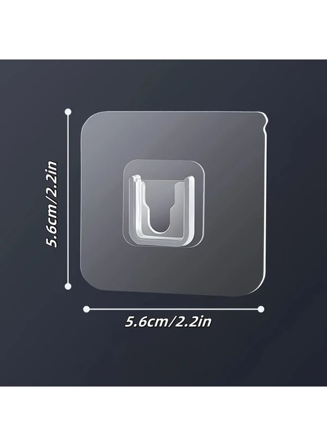 10 Pcs No Drill Wall Mount Hooks Easy Install Adhesive Plastic Holders for Picture Frames Bathroom Mirrors Sockets Routers Multi Purpose Wall Hangers - Image 3