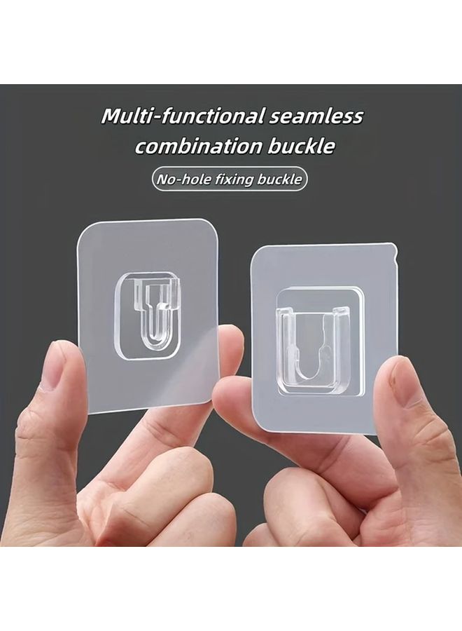 10 Pcs No Drill Wall Mount Hooks Easy Install Adhesive Plastic Holders for Picture Frames Bathroom Mirrors Sockets Routers Multi Purpose Wall Hangers - Image 5