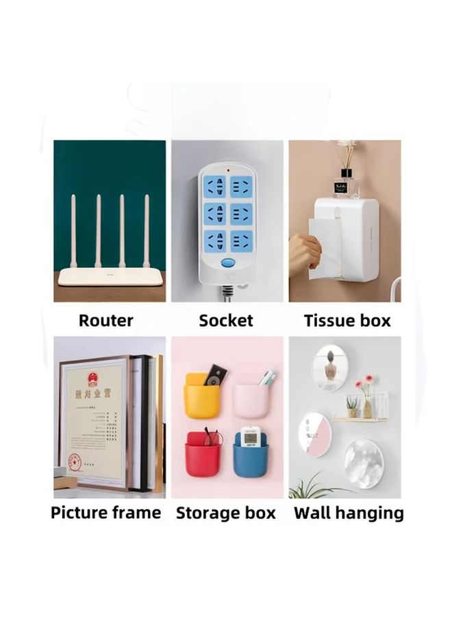 10 Pcs No Drill Wall Mount Hooks Easy Install Adhesive Plastic Holders for Picture Frames Bathroom Mirrors Sockets Routers Multi Purpose Wall Hangers - Image 2