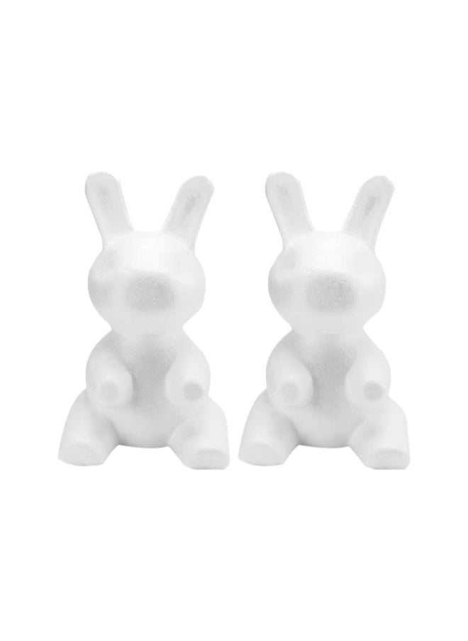 Generic - silvercnc DIY Foam Bear Mold Polystyrene Styrofoam Modelling Rabbit Bunny Mould Polystyrene Ball Shapes for Easter Art Crafts Supply Flower Arrangements 40CM 2pcs - Image 1