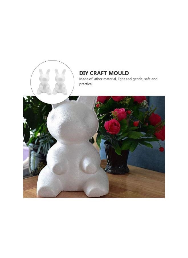 Generic - silvercnc DIY Foam Bear Mold Polystyrene Styrofoam Modelling Rabbit Bunny Mould Polystyrene Ball Shapes for Easter Art Crafts Supply Flower Arrangements 40CM 2pcs - Image 1