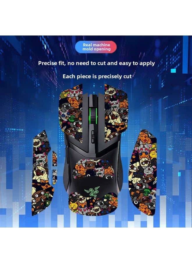 Suitable For Thundersnake Cobra Mouse Anti-Slip Sticker Professional Edition Full Bag With Back Sticker Sweat Absorbing Anti-Slip Lizard Skin For Wholesale-Color:Razer Cobra-SY-032 Pink Cinnamon Dog/white Diamond-all Inclusive  - Image 5