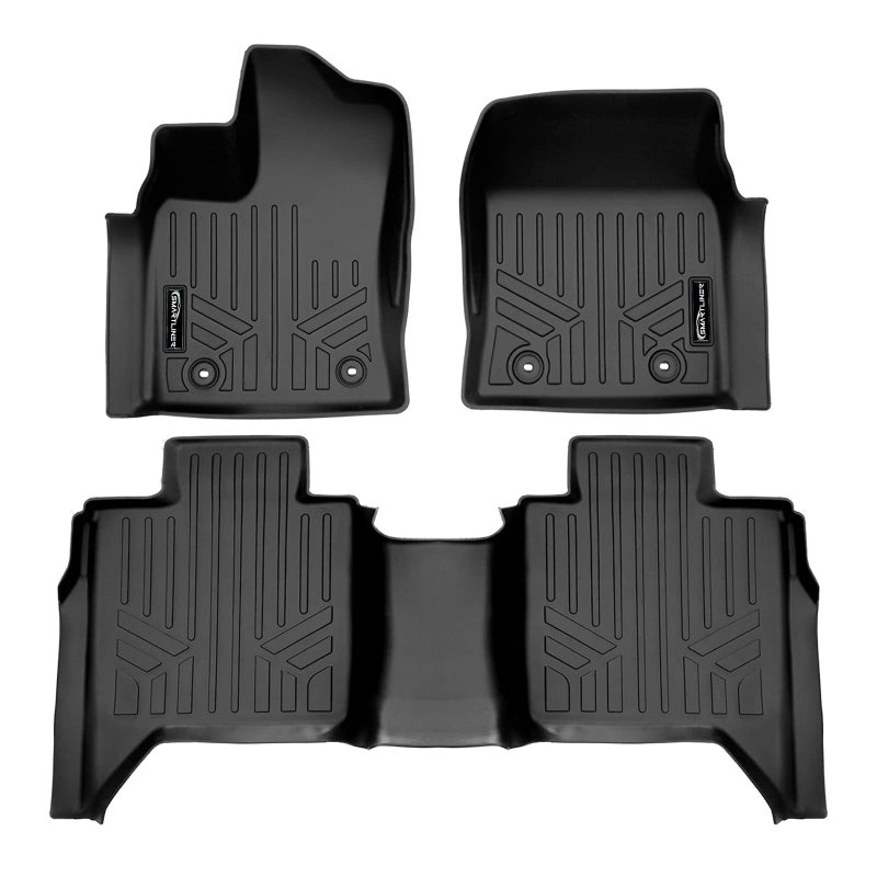 SMARTLINER Custom Fit 2 Row Floor Mat Liner Set Compatible with 20222025 Toyota Tundra