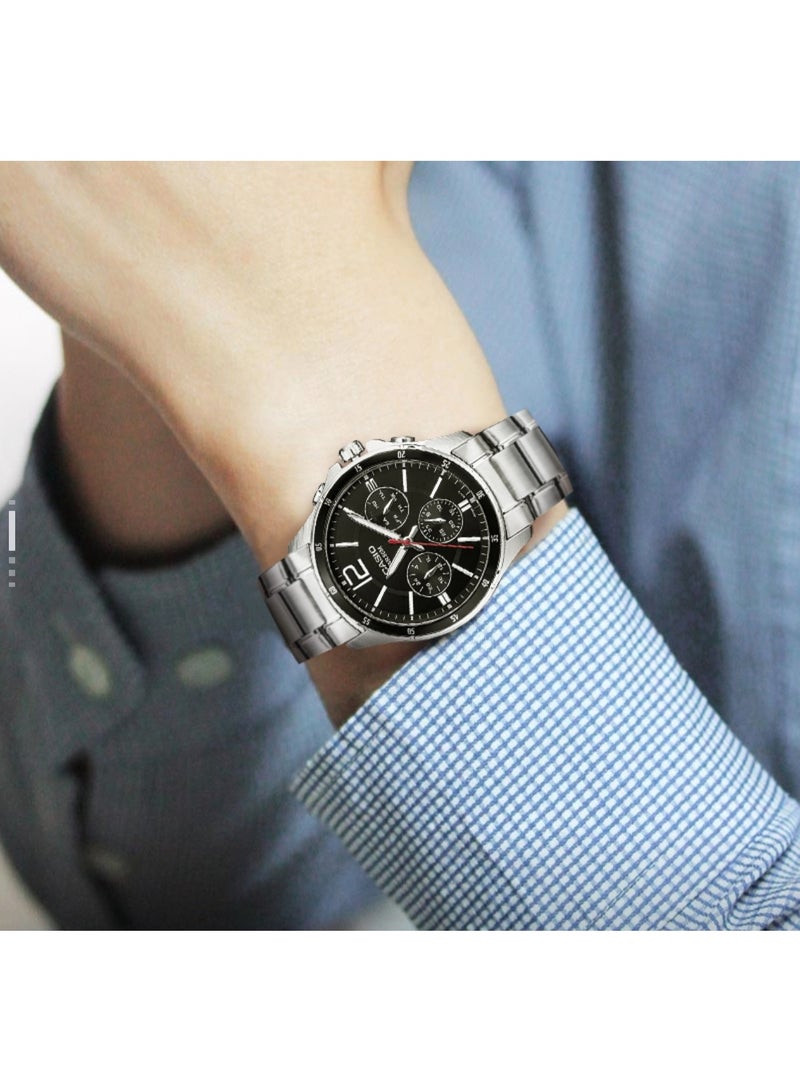 EDIFICE CASIO waterproof quartz movement stainless steel strap CASIO men's watch - Image 2