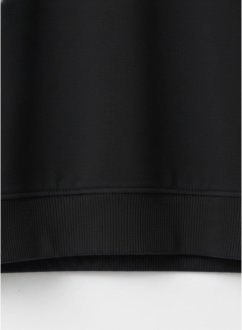 NEW LOOK Women’s Black Sweatshirt – Cotton Rich Crew Neck Casual Top - Image 5