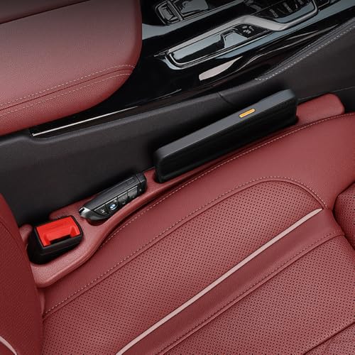 YLXGT Car Seat Gap Filler Organizer Universal for Car SUV Truck Accessories Seat Gap Plug Blocker with Storage Slot Red 2 Pack - Image 2