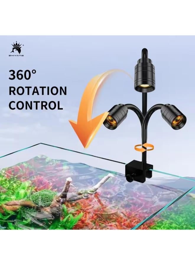 زي يانج مصباح حوض السمك ZHIYANG ZY-A1 USB Focus بقوة 4 واط مع مؤقت ووحدة تحكم، مصباح LED مثبت بمشبك لأحواض السمك، وأحواض سمك البيتا، وأحواض السمك النانوية - Image 5