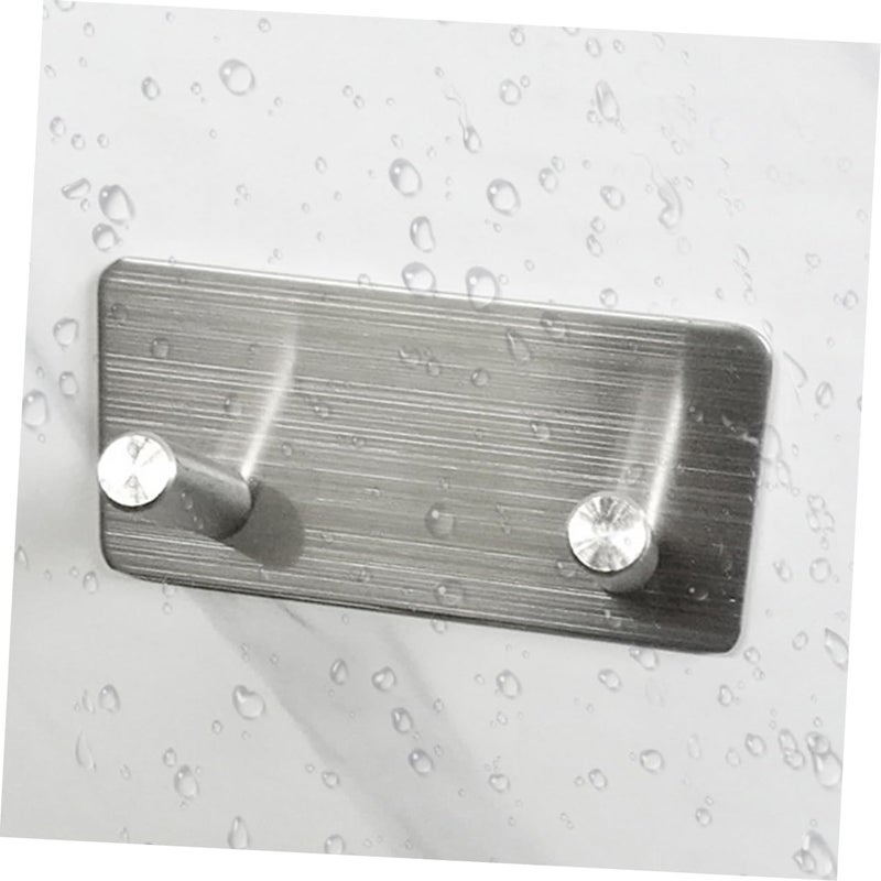 Heavy Duty Waterproof Adhesive Hooks Double Towel Holder Wall Mount No Drill Needed - Image 5