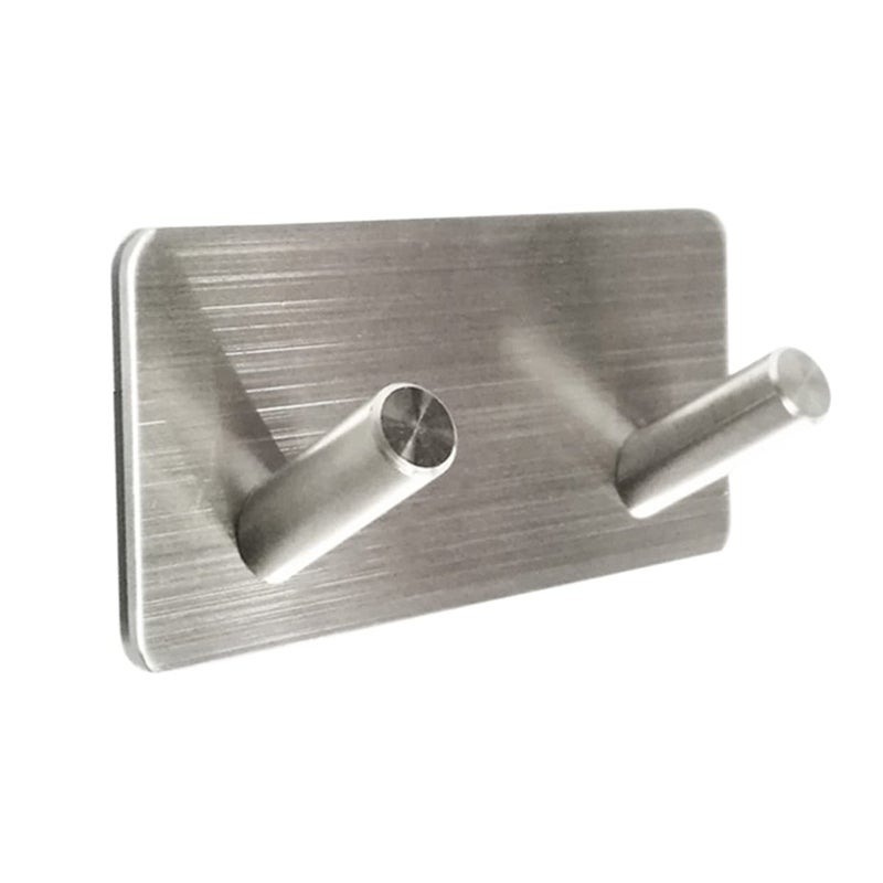 Heavy Duty Waterproof Adhesive Hooks Double Towel Holder Wall Mount No Drill Needed - Image 2