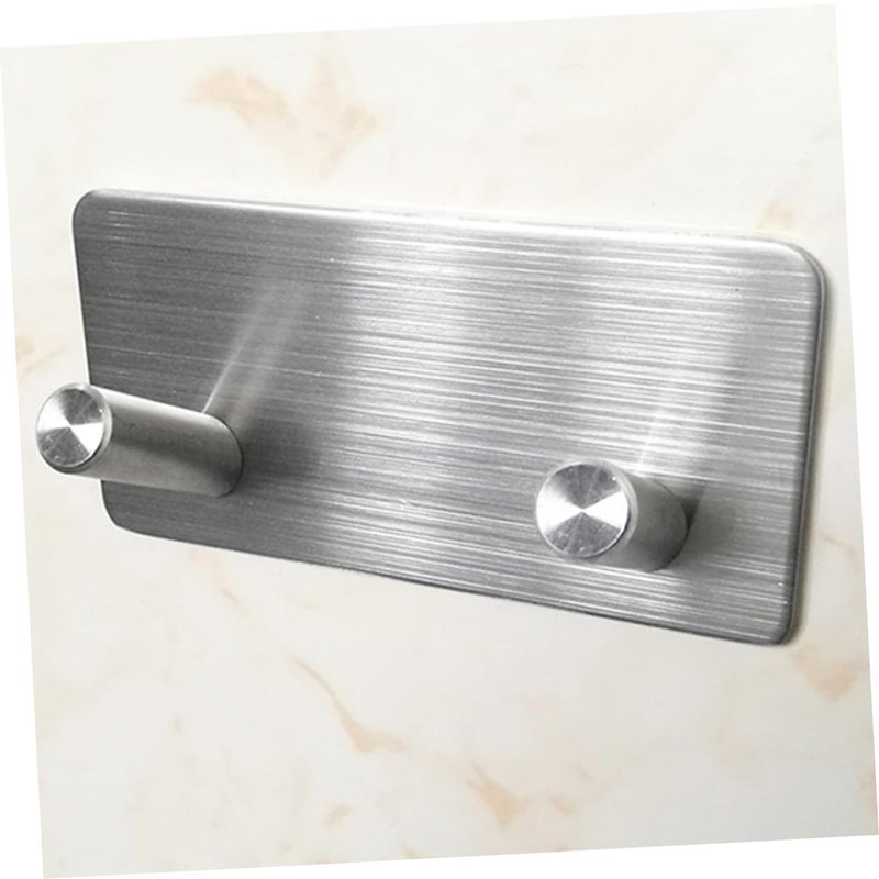 Heavy Duty Waterproof Adhesive Hooks Double Towel Holder Wall Mount No Drill Needed - Image 4