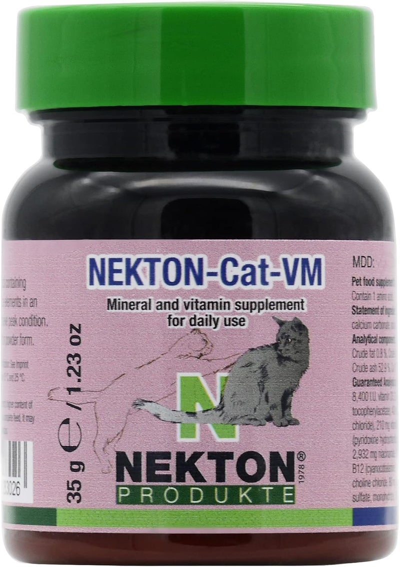 Nekton نيكتون كات-VM مكمل الفيتامينات والمعادن والعناصر النزرة للقطط للصيانة اليومية - 35 جرام - Image 1