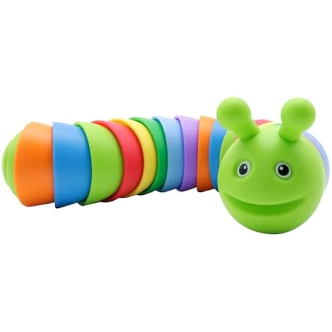Srliya Decompression Caterpillar Toy, Rainbow Caterpillar Fidget Toy, Small Snail Fidget Toy for Nursery Children's Room, Home Office, Material - Image 2