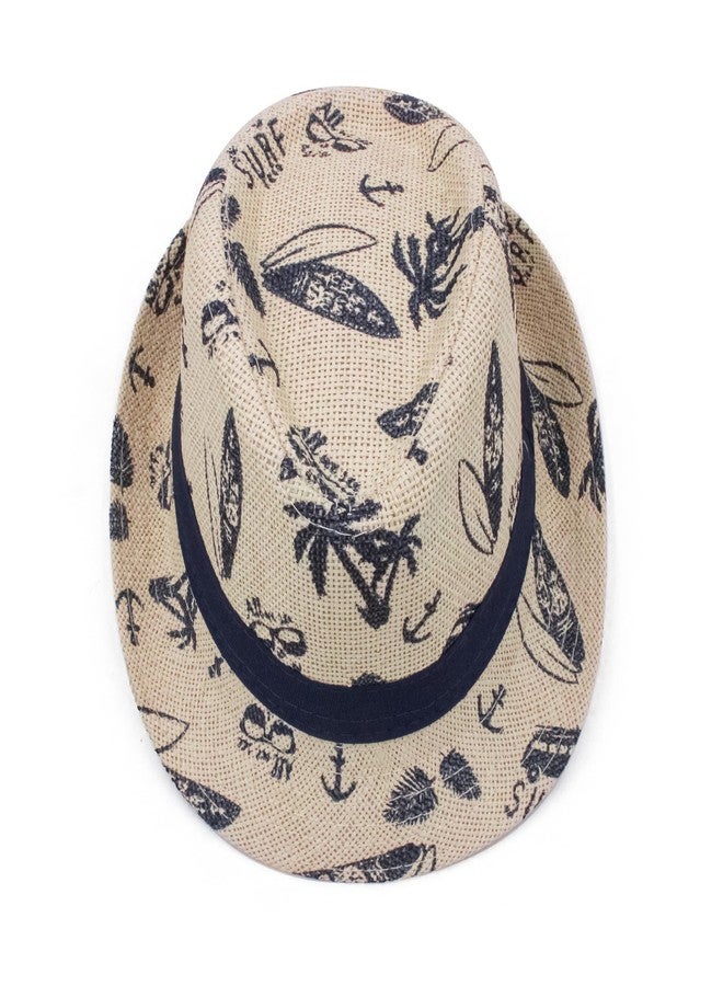 VRITRAZ Printed Breathable Kids Hat for Boys and Girls, Summer Sun Protection (6 to 14 Years, Beige) - Image 2