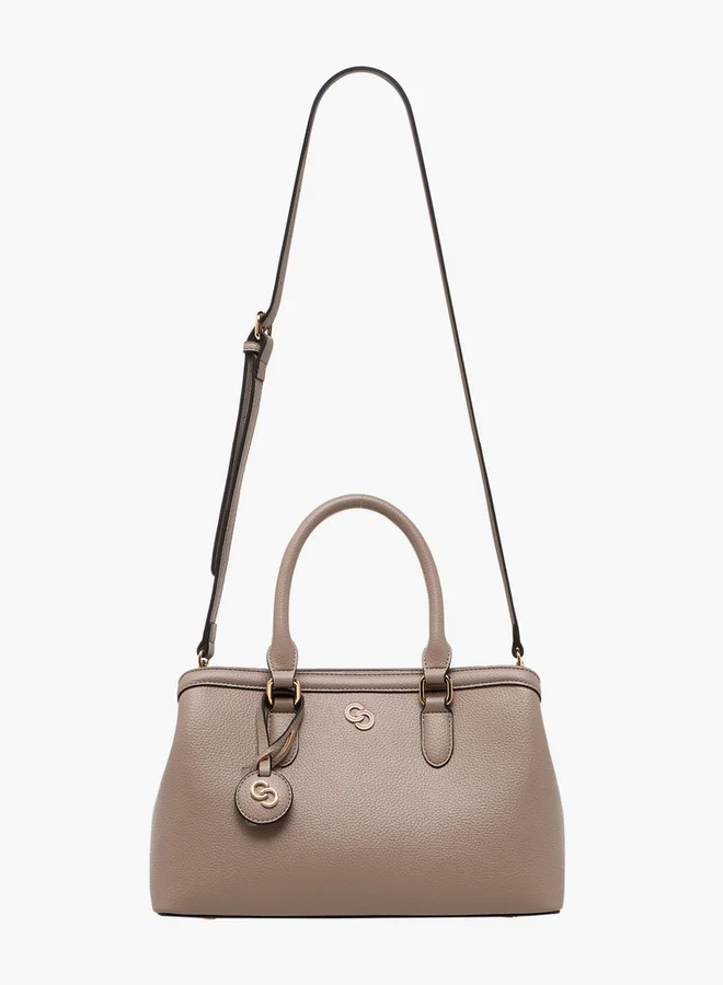 Celeste Solid Tote Bag with Adjustable Strap and Zip Closure