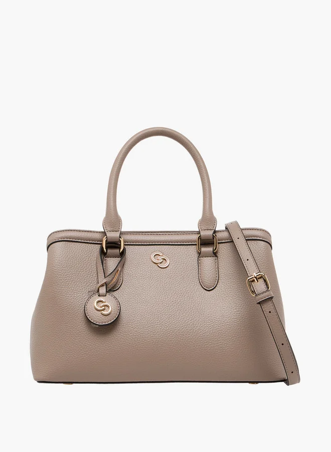 Celeste Solid Tote Bag with Adjustable Strap and Zip Closure