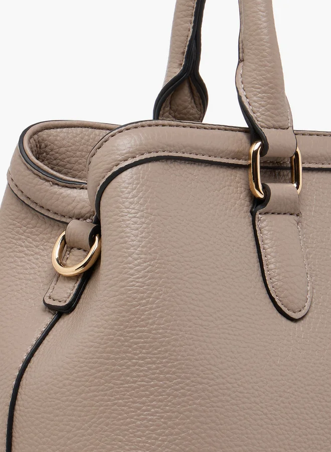 Celeste Solid Tote Bag with Adjustable Strap and Zip Closure