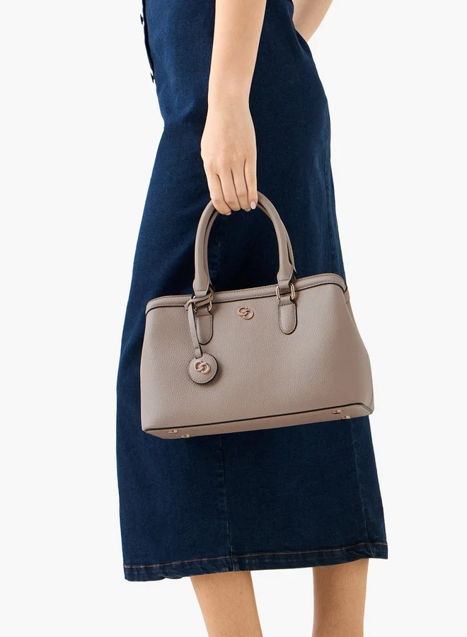 Celeste Solid Tote Bag with Adjustable Strap and Zip Closure