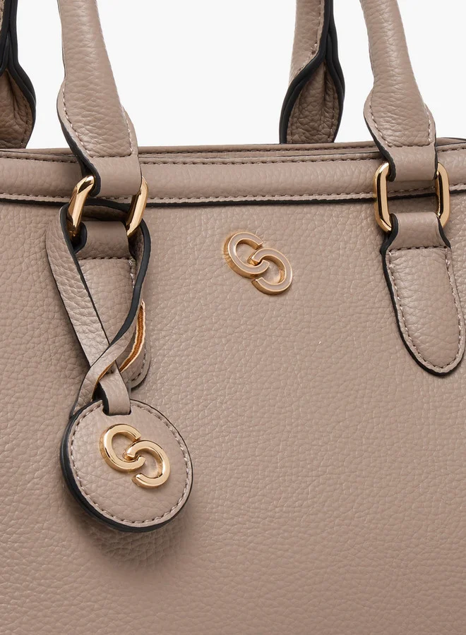 Celeste Solid Tote Bag with Adjustable Strap and Zip Closure