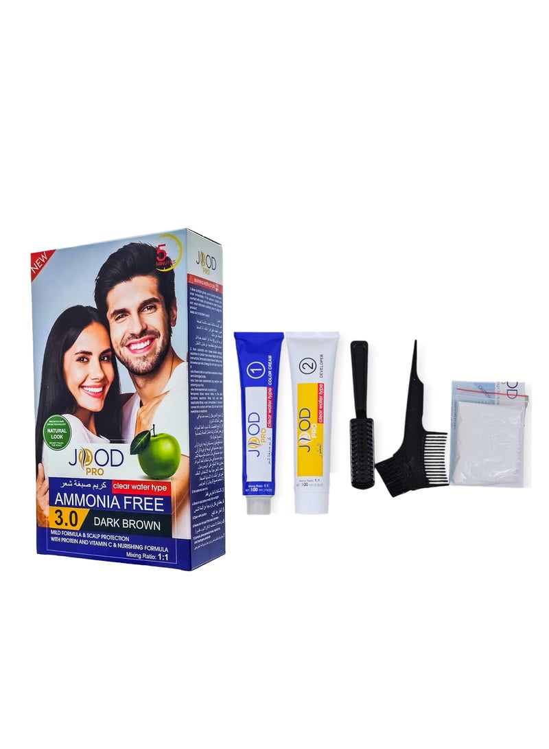 جود برو كريم صبغة شعر بني غامق خالي من الامونيا بتركيبة متقدمة لتغطية الشعر الرمادي بنسبة 100% 3.0 - Image 1