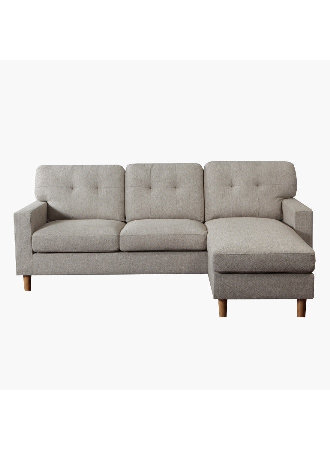 Home Box أريكة زاوية قماش قابلة للتحويل 3 مقاعد من بودن مع USB 89.5 × 212 × 148 سم - Image 1