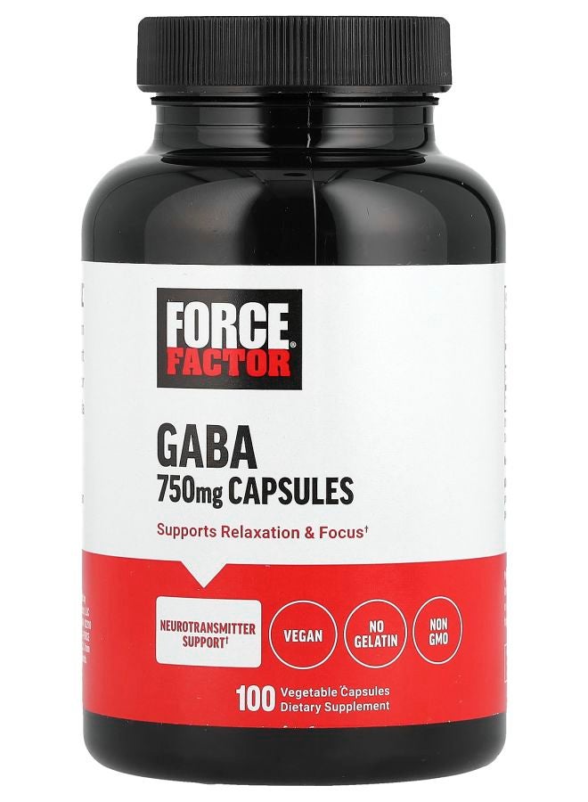 Force Factor GABA 750 mg 100 Vegetable Capsules